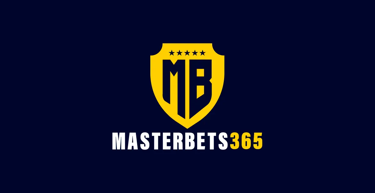 Logotipo oficial de MasterBets365 sobre fondo azul oscuro